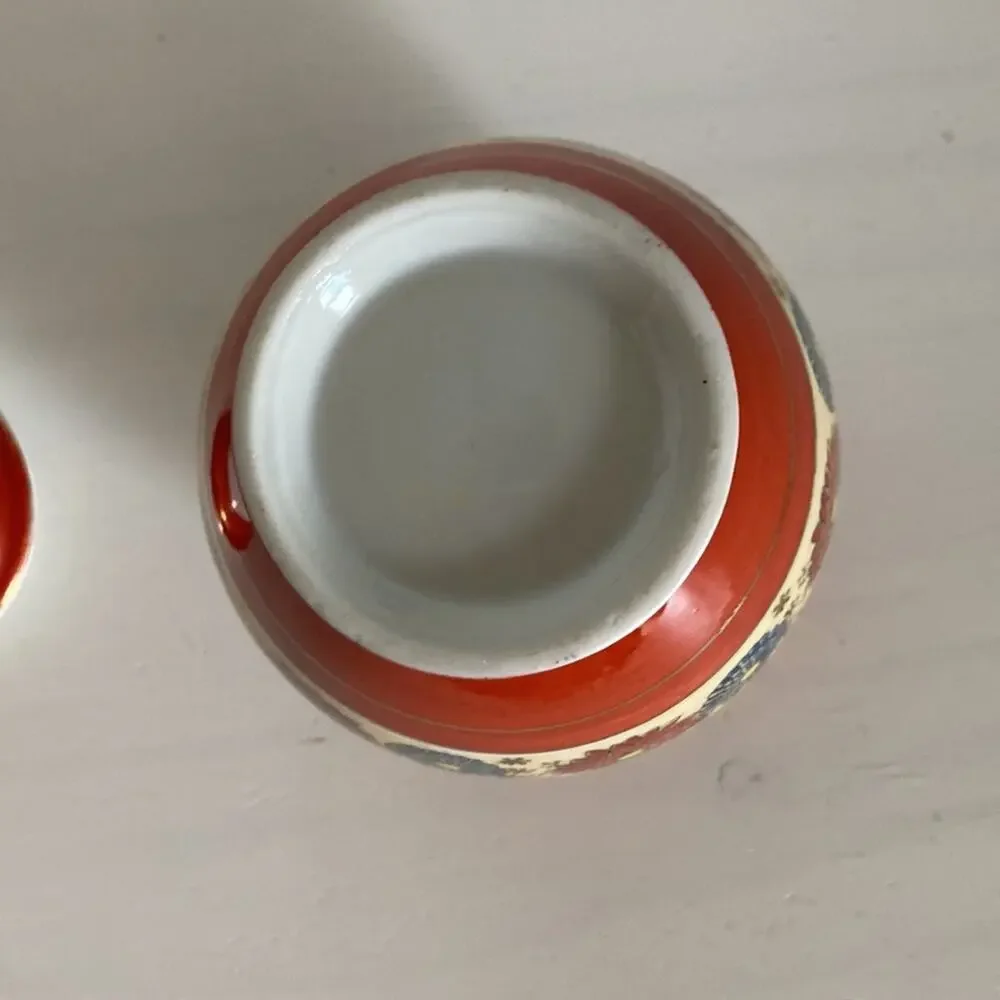 Vintage 1970s Handpainted Ginger Jar